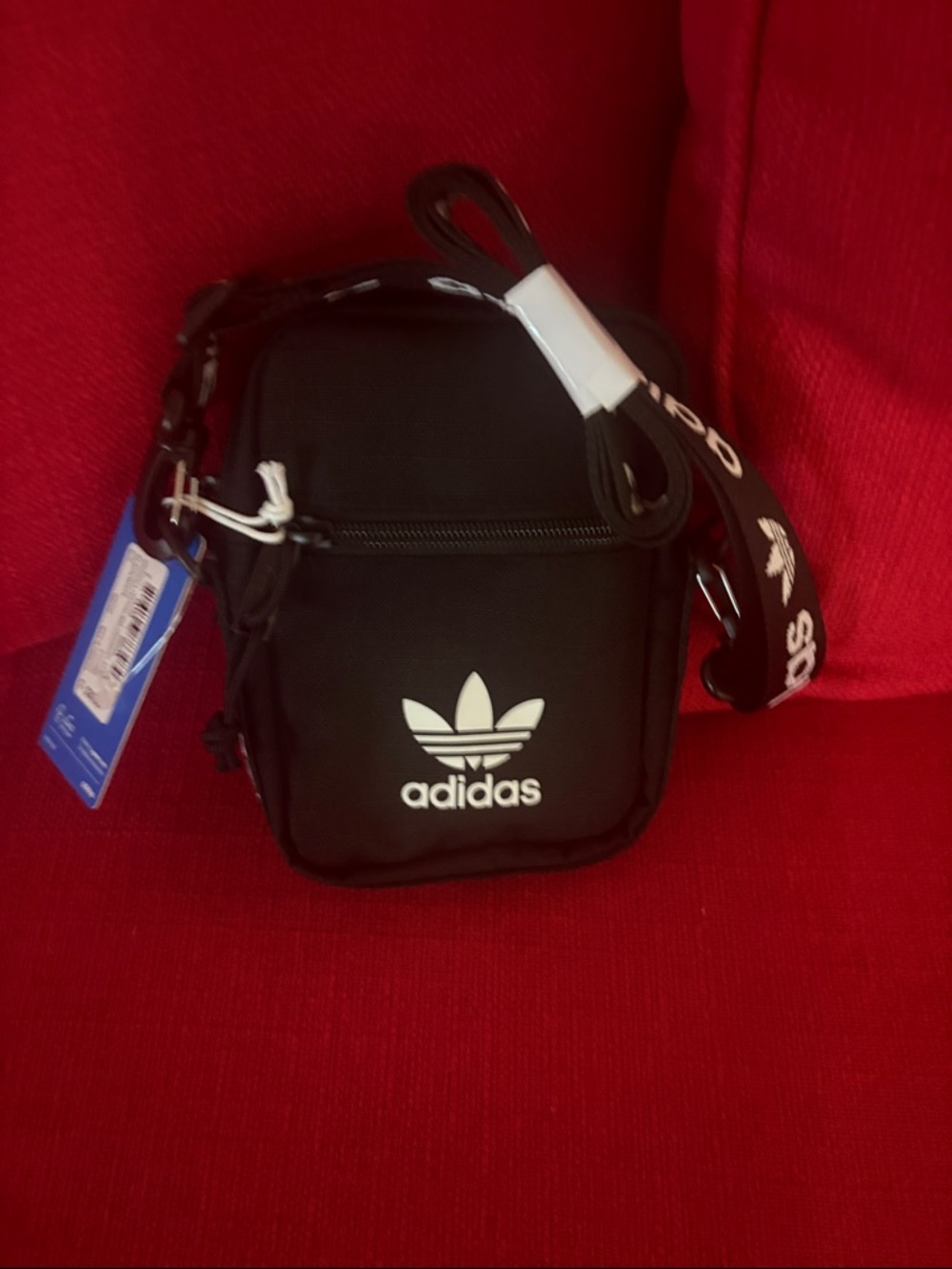 adidas Black Trefoil Mini Shoulder Bag NWT